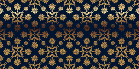 Vector card with gold pattern. Perfect for greetings, invitations and announcements.