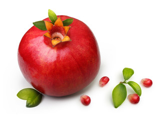 Pomegranate isolated
