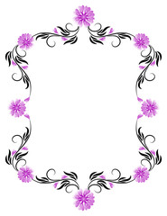 Frame with floral ornament