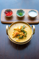 Yellow curry crab.