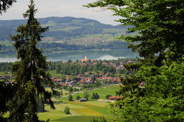 Hohenschwangau valley, Bayern, Germany 