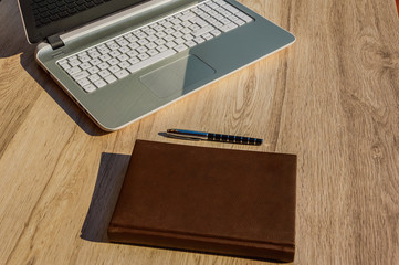 Laptop with a notebook