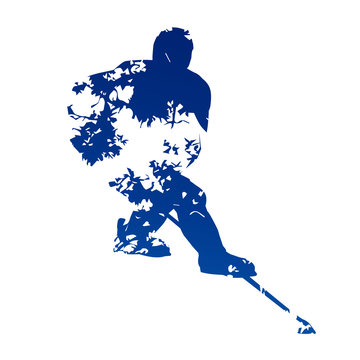 Abstract ice hockey player