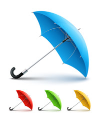Umbrellas color set. Eps10 vector illustration. Isolated on