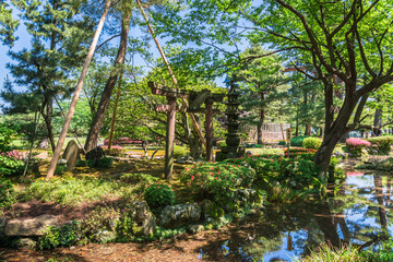 金沢　兼六園　鶺鴒（せきれい）島