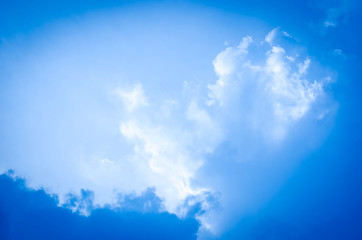 Blue sky and clouds abstract illustration