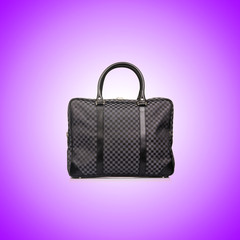 Leather bag against the gradient background