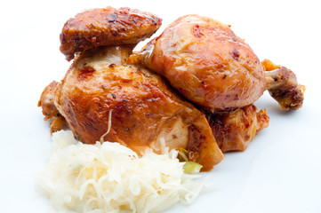 Delikatess Knusperhähnchen mit Krautsalat