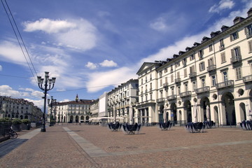 Naklejka premium torino piazza vittorio veneto 