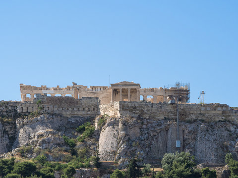 View of Acropolis hill in Athens, Greece