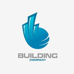 Real estate buildings logo template