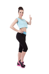 athlete woman doing ok sign