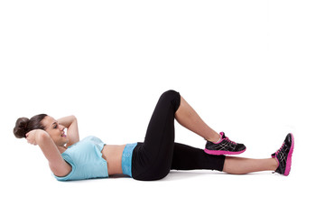 Obraz premium girl doing pushups