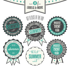 Collection of Summer Events Related Vintage Labels