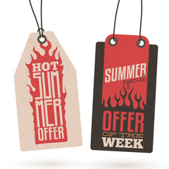 Collection of Vintage Summer Sales Related Hang Tags