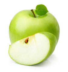 Green apple isolated 