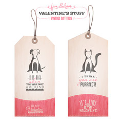 Collection of 2 Vintage Valentine's Day Related Gift Tags