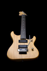 Fototapeta na wymiar electric guitar natural wood