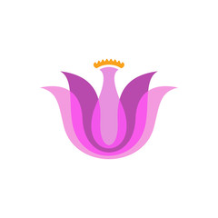 Lotus flower logo template. Soft colors. Transparency are flatte