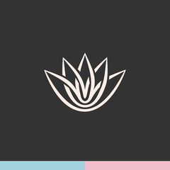 Lotus flower silhouette logo