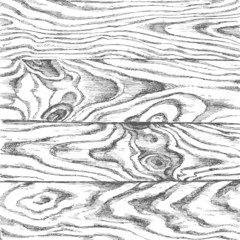 Fototapeta premium Wooden texture painted by hand in black ink on paper 1