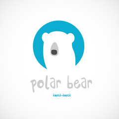 Polar bear head logo template