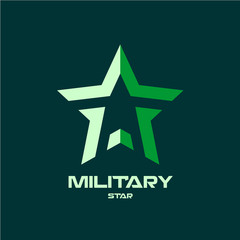 Military star logo template