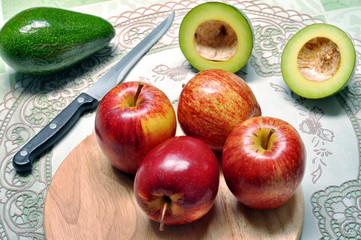 Apple and avocado