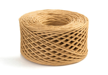 Obraz premium roll of twine cord isolated on white