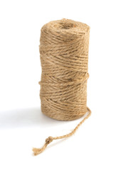 roll of twine cord and thread  on white