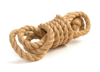 ship rope isolated on white