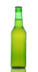 Closeup Green Beer Bottle