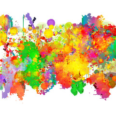 Abstract color splash and watercolor background