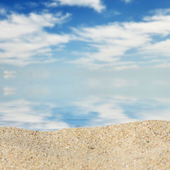 Obraz na płótnie Canvas Sun and island beach. Summer shot