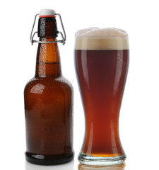 Dark Beer and Swing Top Bottle