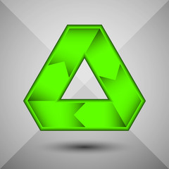 Recycle symbol with darts for creative eco designs.
Editable vector with several layers.
Eps 10