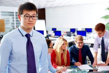 Asian executive young businessman portrait