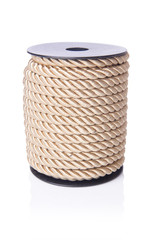 Reel of rope isolated on the white