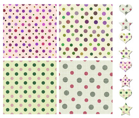 Polka Dot Texture and button Collection