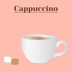 Vector illustration of coffee drink cappuccino