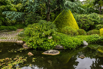 Beautiful Park. Albert Kahn museum, Boulogne-Billancourt, Paris.