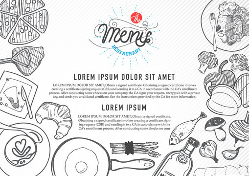 vector food design template. menu restaurant brochure.