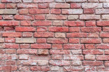 Texture. Brick. Wall. A background with attritions and cracks