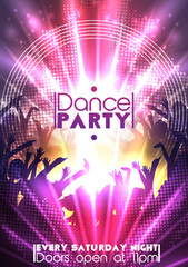 Disco Party Background - Vector Illustration