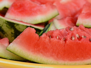 Partially Eaten Watermelon Slices