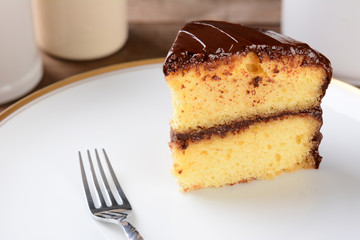 Yellow Cake with Chocolate Frosting