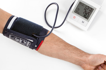 Checking the blood pressure