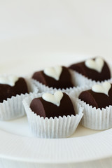 Christmas cookies with a sugar heart shape