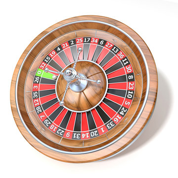 Roulette wheel. 3D render illustration isolated on white background