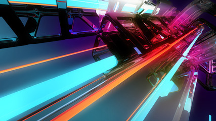 Abstract glowing lines